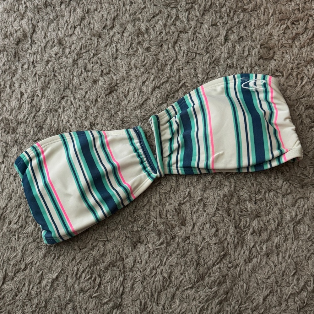 Striped Bandeau Bikini Top